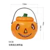 Linterna de Calabaza Portátil para Niños para Halloween Cubeta para Dulces Decoración Transfronteriza para el Día de Halloween Accesorios Cubeta de Calabaza Divertida para Dulces