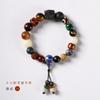 Pulsera elegante de moda nacional raíz de Bodhi cuentas de múltiples tesoros 18 semillas auspiciosas semillas originales NAFU anillo único pulsera de pareja para hombres y mujeres