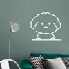 Lindas Pegatinas de Pared de Perros Patrón Creativo Tips para Puerta y Ventana de Tienda de Mascotas de Té con Leche Pegatinas Decorativas de Pared