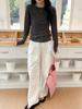 Pantalones Casuales Rectos de Pierna Ancha con Pliegues Estilo Blogger Coreano Mañana 3 Zy2774