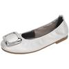 Mocassins Femininos Primavera/Verão Novo Solado Macio 2026 Couro Macio Sapatos Planos de Mãe Bico Baixo Tamanho Grande Sapatos Femininos Sapatos de Rolinho de Ovo
