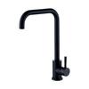 Grifo negro de acero inoxidable pintado para lavabo de cocina, grifo para fregadero de cocina con agua caliente y fría, grifo de cocina europeo