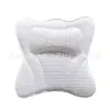 Almohada para Bañera Mariposa Blanca 4D Cruzada con Ventosa Almohada de Bañera Multifuncional Almohada de Masaje Protección del Cuello y Relajación