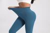 Europa e Estados Unidos nova linha sem constrangimento calça de fitness e yoga sem costura bumbum de pêssego cintura V nas costas calça esportiva justa ao quadril