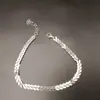 Tobillera de Cadena de Avión Simple y Versátil Transfronteriza Oro Plata Flecha Tobillera de Playa para Mujer Venta al por Mayor Aleación