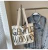 Bolsa de Lona Transfronteriza para Mujer, Gran Capacidad, Nuevo Bolso de Hombro Versátil Casual Otoño e Invierno 2026, Bolsa de Mano para Estudiantes Universitarios y Viajeros
