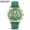 Reloj de Pulsera Megir para Hombre de Silicona Estilo Mecánico de Moda Decorativo de Cuarzo Venta al por Mayor Dropshipping 2255