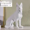 Adornos Creativos para Piso Modelo de Animal Perro Grande Escultura de Perro Lobo de Simulación para Sala de Estar del Hogar Adornos Grandes Lisos de Pastor Alemán