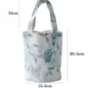 Moji Arte de Tela Hecho a Mano Colección de Accesorios para Ceremonia del Té Sueño de Mariposa Azul Esterilla de Té Azul Paño de Té Bolsa para Juego de Té Bolsa de Almacenamiento Portátil