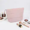 Bolsa de maquillaje minimalista brillante de exportación transfronteriza, ligera y fácil de llevar para viajar, neceser impermeable, bolso de mano de gran capacidad