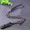 Collar Colgante Cabeza de Dragón de Obsidiana Helada, Colgante Cabeza de Dragón de Cristal de Hielo Pixiu, Colgante para Pedir un Hijo Exitoso