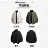 Chaqueta Holgada Oversize para Hombre, Nueva de Primavera y Otoño para Exteriores, Lavada, Casual, Ropa de Trabajo con Cuello Alto, Ropa de Abrigo para Hombre para Comercio Transfronterizo