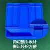 Caja de plástico Liansheng Azul Engrosada Cesta de plástico con tapa Caja de almacenamiento Organizador Material Marco Caja de plástico grande