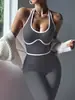 Mono de yoga halter de estilo europeo y americano transfronterizo para mujer, nuevo traje de fitness de una pieza sin costuras, ropa deportiva para fitness al aire libre