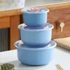 Juego de recipientes herméticos de paja de trigo para alimentos secos, verduras y frutas, tamaño grande, mediano y pequeño, con tapa, recipiente hermético de plástico portátil