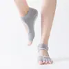 Directo del FabricanteCalcetines de Yoga para Mujer con Agarre Antideslizante, Calcetines de Cinco Dedos para Pilates, Yoga y Fitness