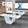Soporte de Exhibición Pintado, Vitrina de Exhibición de Productos de la Empresa, Mostrador de Exhibición de Productos de Alta Tecnología, Gabinete de Isla, Mostrador de Experiencia