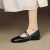 Zapatos de Salón Individuales Estilo Hada 2026, Zapatos Mary Jane Inspirados en Chanel para Mujer Francesa, Mocasines de Tacón Cuadrado Bajo, Tallas 32-43, Zapatos de Exportación