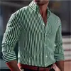 Camisa Casual de Manga Larga Rayada Teñida en Hilo Estilo Nuevo para Hombre, Impresión 3D, de Primavera y Otoño, Transfronteriza Europea y Americana, Amazon AliExpress