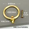 Manija de Anillo Redondo de Cobre Puro Estilo Chino Nuevo Manija de Cajón de Latón Accesorios de Ferretería para Muebles Retro Tirador de Anillo para Cajón de Botiquín de Medicina China