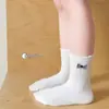 Calcetines cortos para niños para primavera y otoño, calcetines con lazo para niñas, calcetines de princesa de encaje de algodón peinado, calcetines blancos de media pantorrilla