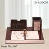 Fábrica de Origen 2026 Calendario de Escritorio de Secuoya de Gama Alta Adorno de Escritorio Ejecutivo de Madera de Lujo para Oficina