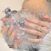 Unhas Usáveis Feitas à Mão, Estilo Desejo Puro, Menina Apimentada Olho de Gato Borboleta Nail Art de Boutique, Unhas Usáveis Finas em Formato de Cachorro, Unhas Postiças Atacado