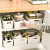 Combinación Creativa Bolsa de Dormitorio Caja de Almacenamiento Práctica Cesta de Almacenamiento Doméstico Cubierta Plástico Grande Caja de Almacenamiento para Sala de Estar