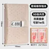Libro de Depósito en Efectivo de Diamante Transfronterizo Cerradura con Contraseña Clip para Dinero Libro de Dinero Bolsa de Almacenamiento de Billetes de Gran Capacidad Cuaderno de Mano A6