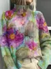 Capa Cardigan Suéter Casual Estampado Novo Amazon 2025 Transfronteiriço