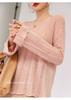 Tejido 100% Cachemir Puro para Mujer, Cuello de Una Línea, Tejido Grueso Calado, Blusa Base Estilo Perezoso, Tejido Fino Blanco