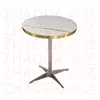 Mesa Cuadrada de Color Nogal para Uso Doméstico, Mesa de Comedor para Uso Comercial, Mesa de Comedor de Madera Maciza para Restaurantes, Mesa de Comedor de Pizarra para Restaurantes de Comida Rápida
