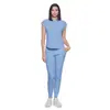Novo Estilo Sem Manga Gola Alta Cor Sólida Fino Lavável Top Cirúrgico para Mulheres, Conjunto Cirúrgico para Médicos e Enfermeiros Roupa de Trabalho para Recepção