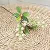 Ramo de bayas artificiales para decoración de escenas, arreglo floral realista de alta gama, fruta artificial, arándano, flores falsas