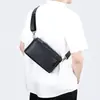 Bolso de Hombro para Hombre Moda Versátil Cuero Bolso de Hombre Casual Simple para Viajes Diarios Bolso de Hombro de Piel de Primera Capa