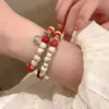 Nuevo Pulsera de Piedras Multicolor Estilo Chino para Mujer, Diseño de Nicho Ins, Colección de Pulseras Dulces y Sencillas para Apilar