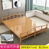 Cama plegable de bambú, doble/individual, cama para siesta/descanso de adultos, uso doméstico, alquiler económico, cama de bambú de doble propósito