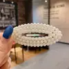 Grampo de Cabelo Lateral com Pérolas para Mulheres, Elegante Grampo Bobby com Strass para Franja, Acessório de Cabelo, Luxo Leve, Sensação Exquisita e de Alta Qualidade