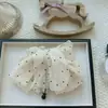 Pinza para el pelo de moño de malla de tres capas con lunares dulces para coleta, pinza banana para pelo semi-recogido, diadema, accesorios para el cabello para mujer