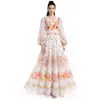 Ropa de mujer transfronteriza europea y americana, AliExpress TKV, cintura ceñida, acampanado, elegante vestido estampado