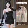 Ropa interior sexy tentación falda de cuero falda de cadera conejito correa sexy puro deseo uniforme tentación traje de pasión