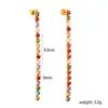 Pendientes de Borla de Zirconia Europeos y Americanos Moda Femenina Exquisitos Estilo Lujo Ligero Versátiles Cadena de Diamantes de Color Redonda Accesorios Pendientes Transfronterizos