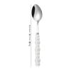 Juego de Cubiertos de Acero Inoxidable 304, Cuchillo, Tenedor y Cuchara con Mango de Perla Cerámica, Vajilla de Lujo Accesible Estilo Ins Coreano, Cuchara y Tenedor de Postre al Por Mayor