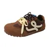Sapatos Brancos de Treino Retro Leves Versão Coreana Ins 2026 Primavera Sapatos Casuais Planos para Estudantes Sapatos de Estilo de Rua