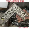 Acessórios de Decoração para Portas em Aço Inoxidável, Flor de Canto em Formato de Morcego para Portão de Pátio, Placa de Cobertura de Flor de Orquídea Borboleta para Canto de Borda de Porta de 90 Graus