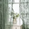 Cortina de Porta Estilo Francês, Cortina Transparente de Divisória Sem Furos, Cortina de Renda Estilo Vintage Creme, Cortina de Acabamento de Alta Qualidade para Quarto e Sala de Estar