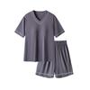 Pijama de verano para mujer con cuello en V y almohadilla en el pecho, fino, pijama, longitud opcional, se puede usar afuera, seda de hielo, sensación fresca, ropa de casa L836