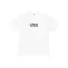 Camiseta de Algodón Puro de Estilo Europeo Transfronterizo, Tendencia Original 24Ss, Camiseta de Manga Corta con Estampado de Letras y Pintura en Spray Graffiti
