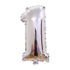 Globo de película de aluminio digital antiguo de 16 pulgadas globo de papel de aluminio digital 0-9 dorado plateado opcional boda fiesta