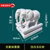 Escultura em Pedra Mármore Branco Par Companhia Villa Guardião de Porta Besta Divina Pedra Azul Elefante Absorvente de Água Novo Estilo Chinês